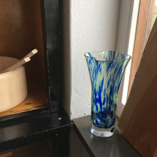Load image into Gallery viewer, Big Aqua speckled tulip vase
